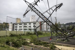 Le quartier des Forges (avec l'école en arrière-plan) avait lourdement été touché le 24 juillet dernier.